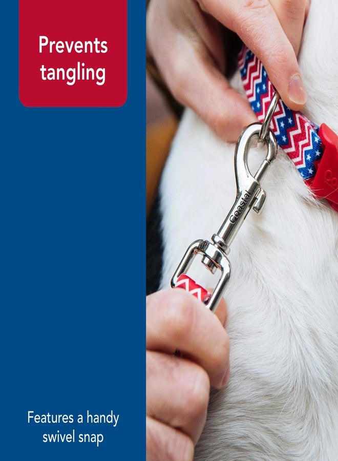 كوستال طوق كلاب بتصميم ساحلي - طوق كلاب عصري ونابض بالحياة - بنقشة زهور استوائية خضراء ووردية - 3/8 بوصة × 6 أقدام - Image 5