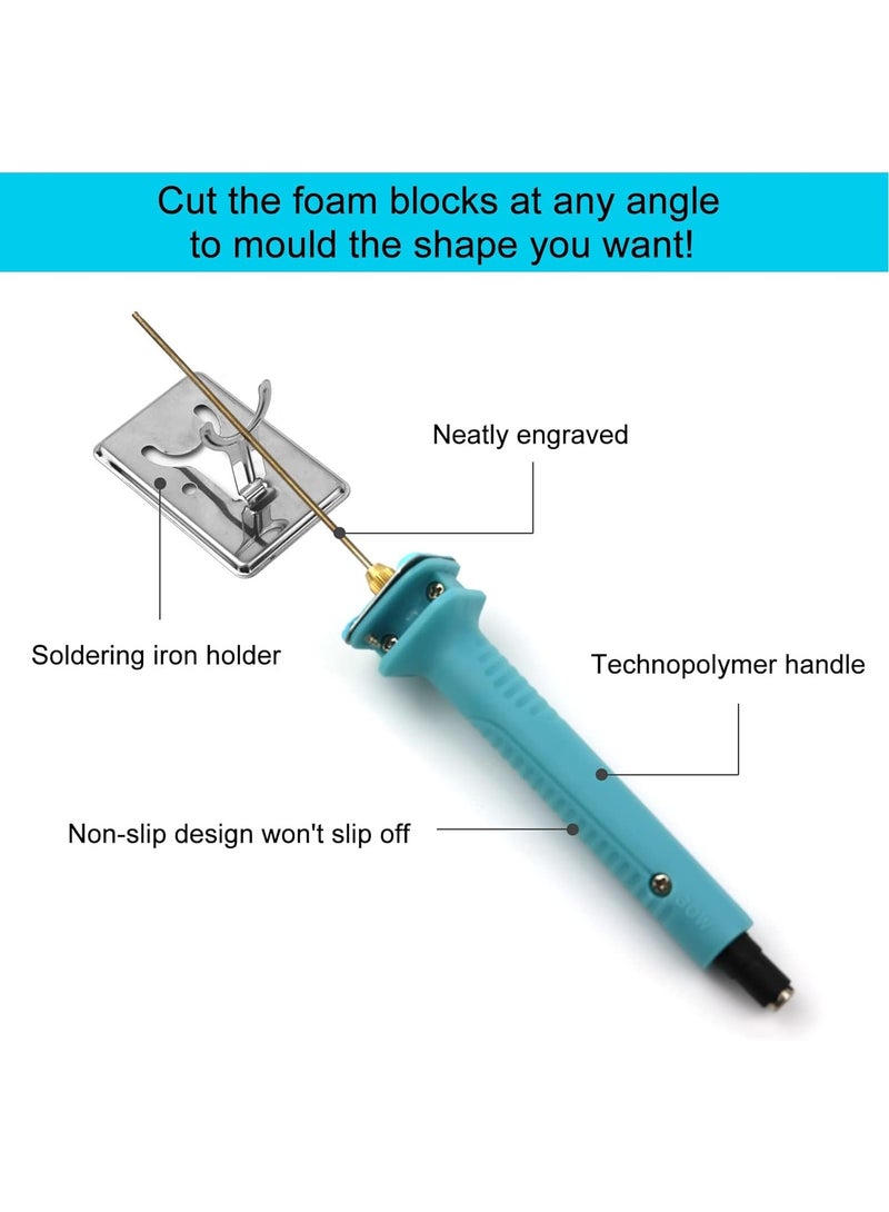 Starwell Electric Foam Cutter,100-240V 15W Polystyrene Cutter Styrofoam Cutting Pen,10CM Hot Wire Cutting Pen for Foam Carving, DIY Crafts, Model Making (include 1PC metal stand) - Image 2