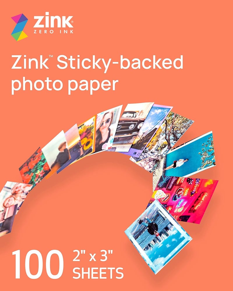 Canon Zink Sticky Back Photo Paper Pack (100 Sheets), Compatible To Ivy Mini Photo Printer, Ivy Cliq +2 Instant Camera Printer And Ivy Cliq 2 Instant Camera Printer - Image 2