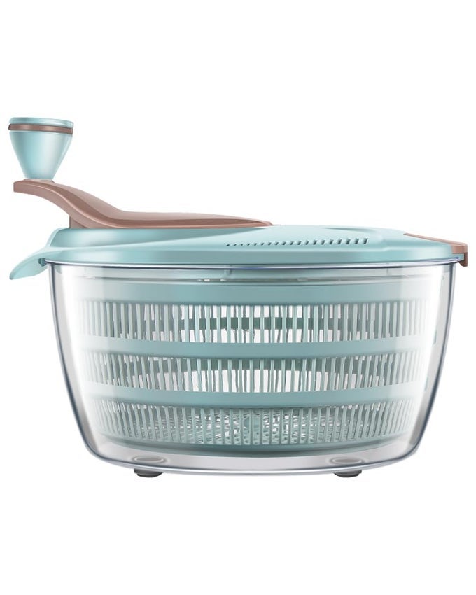 SALAD SPINNER 424 QUART LETTUCE SPINNER WITH DOUBLE DRAINAGE HOLES SALAD DRYER FOR WASHING SPINNING AND DRAINING GREENS FRUITS AND VEGETABLES