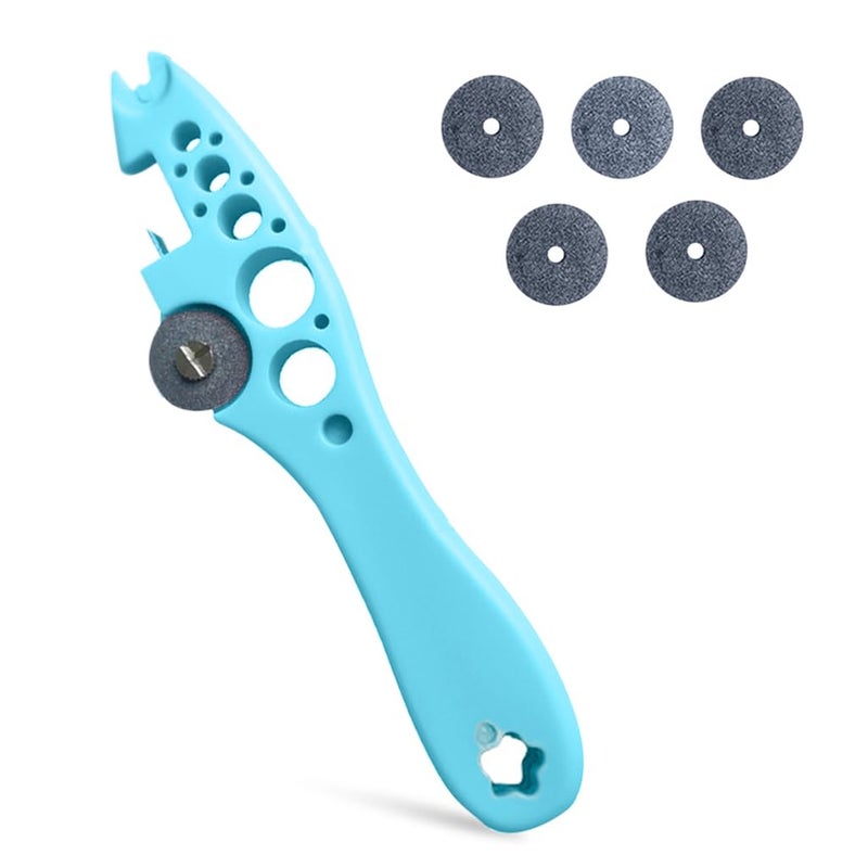 HASTHIP ® قاطع الأمبولات مع 5 عجلات طحن قابلة للاستبدال، قاطع الأمبولات للأطباء، قاطع زجاجات، كاسر الأمبولات، مناسب للاستخدام اليومي في المنزل أو الاستخدام الطبي، قطع الأمبولات (أزرق) - Image 1