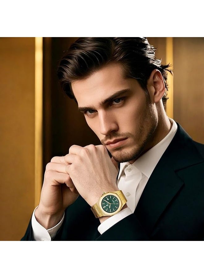 Sapphero Watch for Men Stainless Steel Mens Watches Waterproof Analog Quartz Movement Wrist Watch Gifts for Men - Image 3