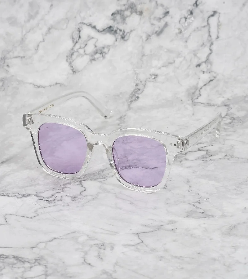 Explicit Poets Explicit Poets Unisex WILLIAM CLEAR Clear - Purple Stylish Sunglasses, 1EP13