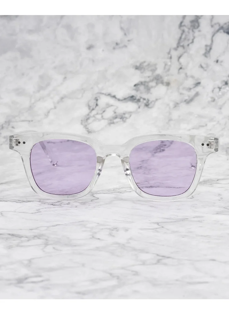 Explicit Poets Explicit Poets Unisex WILLIAM CLEAR Clear - Purple Stylish Sunglasses, 1EP13