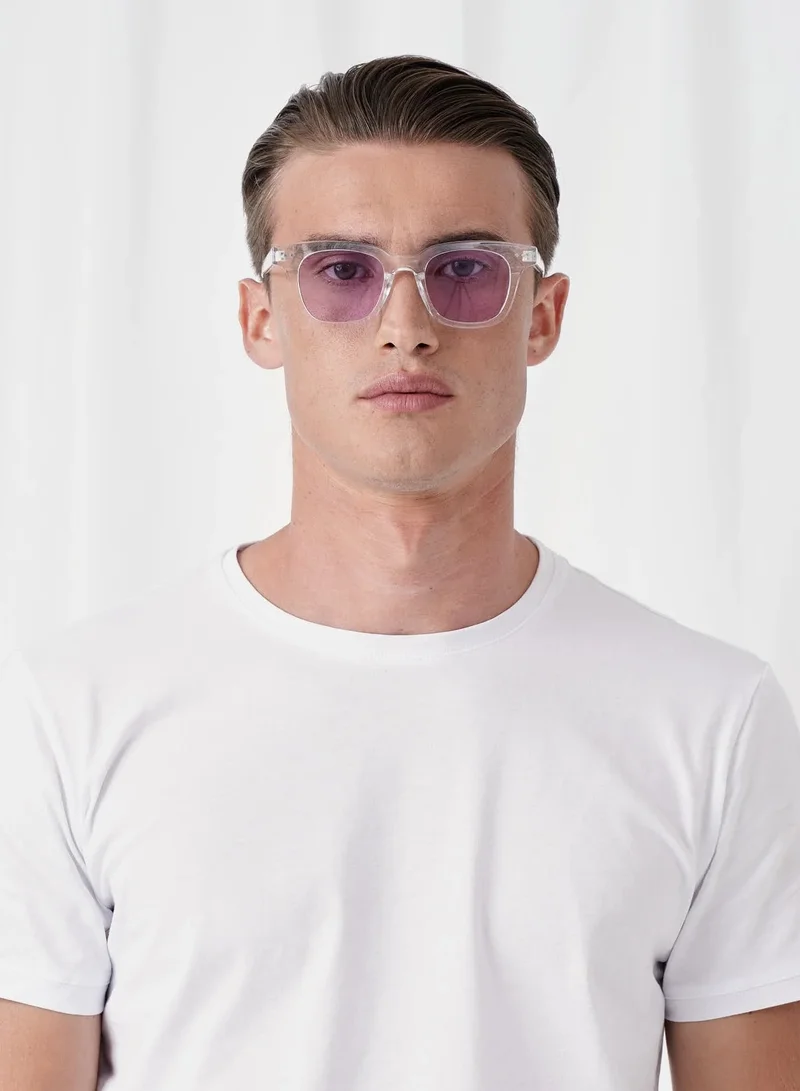 Explicit Poets Explicit Poets Unisex WILLIAM CLEAR Clear - Purple Stylish Sunglasses, 1EP13