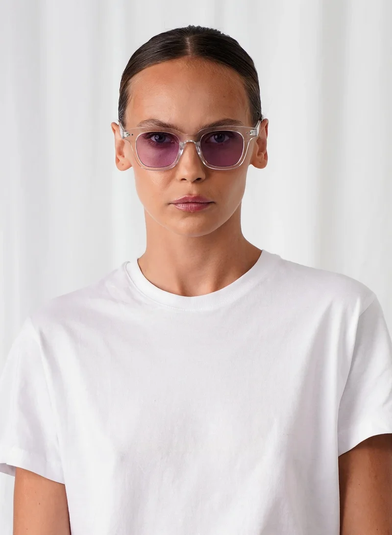 Explicit Poets Explicit Poets Unisex WILLIAM CLEAR Clear - Purple Stylish Sunglasses, 1EP13