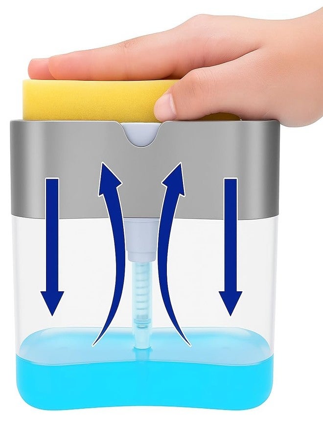 Celvee 2-in-1 Kitchen Soap Dispenser and Liquid Soap Pump Dispenser for Kitchen and Sink, 400ml Capacity - Image 4