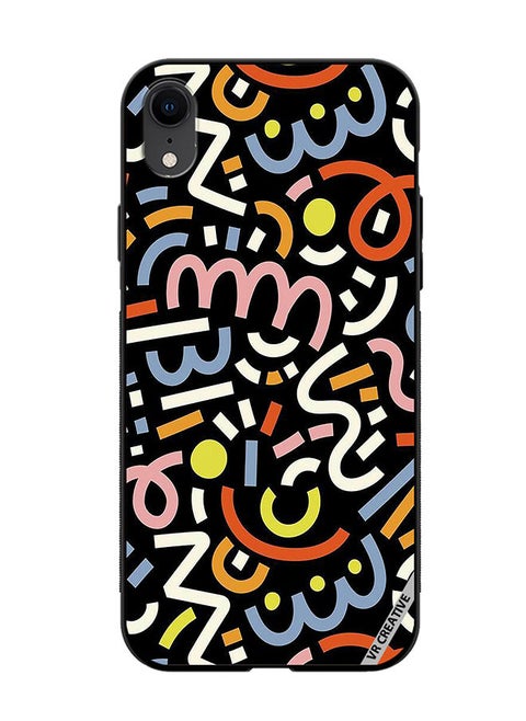 Protective Case Cover For Apple iPhone XR Vector Design Multicolour