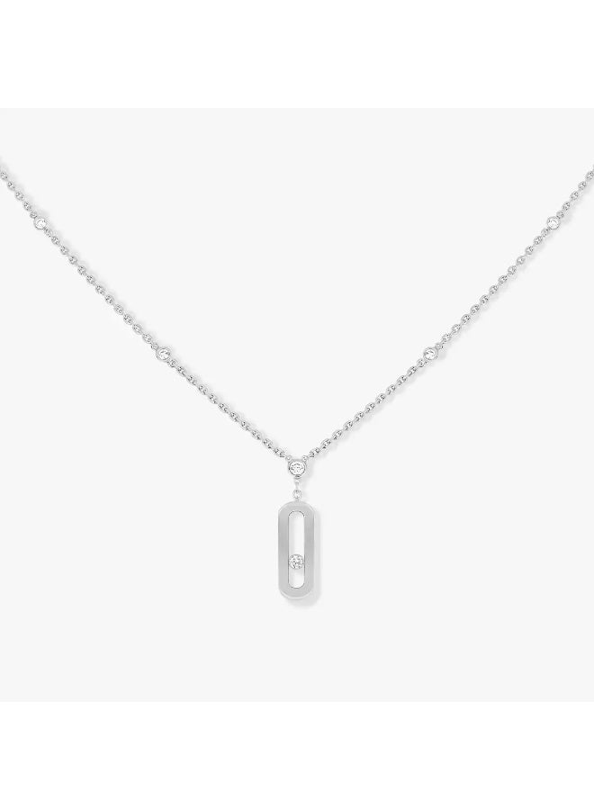 messika  Minimalist geometric style | Single diamond women's necklace, fashionable and versatile collarbone chain - Image 2
