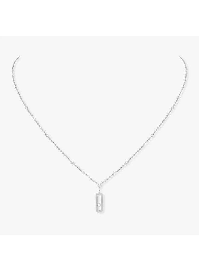messika  Minimalist geometric style | Single diamond women's necklace, fashionable and versatile collarbone chain - Image 1