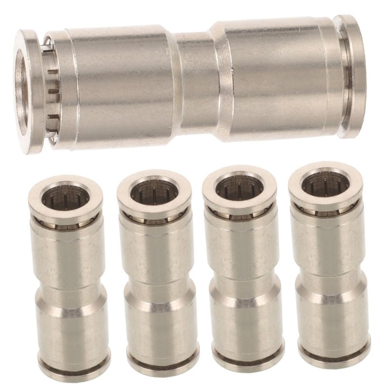 Nickel Plated Copper Air Hose Fittings 5pcs Silver Crimp Connectors For Secure Gas Transmission - Image 2