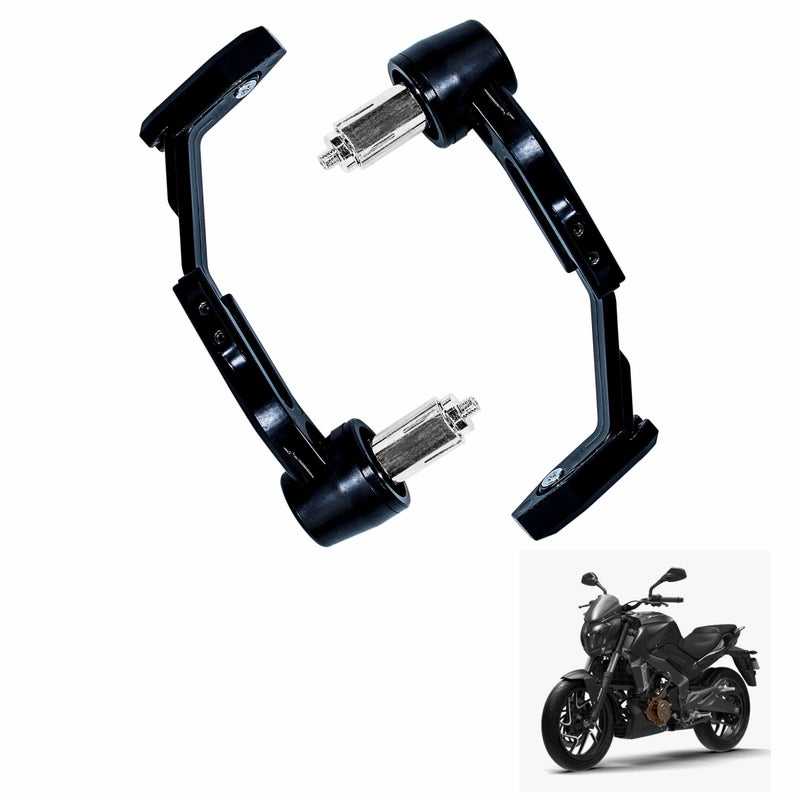 Asryd Motorcycle Brake Clutch Lever Guard Handlebar Protectors 7/8” 22MM CNC Alloy with Adjustable Angle Length (Black) For Bajaj Dominar 400 (Pack of 2) - Image 5