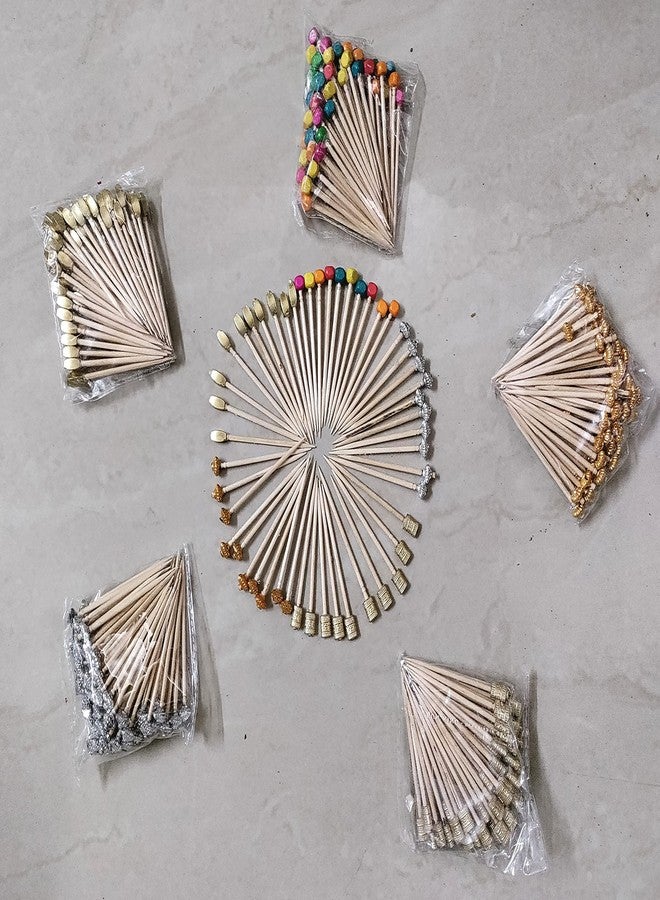 Adaamya� - Cocktail Sticks Party Frilled Toothpicks, Sandwich, Appetizer, Cocktail Picks Party Supplies Plates Picks - Multicolor (160) - Image 4