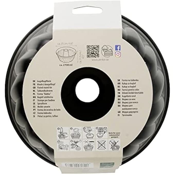 Zenker Fluted Round Tin 25 Cm Size Black 984 Baking Pan Z6527 - Image 4