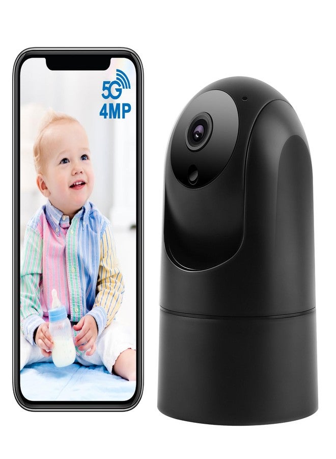 BlessFly 4MP Indoor Cameras for Home Security, 2.4/5G WiFi Baby/Dog Monitor with Phone APP, Auto Tracking, Human Motion Detection, Night Vision, 2 Way Audio, IP Camera Work with Alexa & Google Home (Black) - Image 1