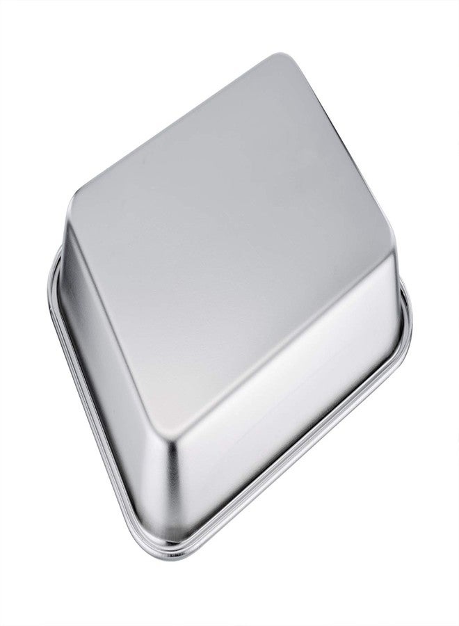 TeamFar Rectangular Cake Pan Brownie Pan, Stainless Steel Lasagna Casserole Baking Pan, 8’’x10’’x3’’, Rust Free & Non Toxic, Easy Clean & Dishwasher Safe - Image 4