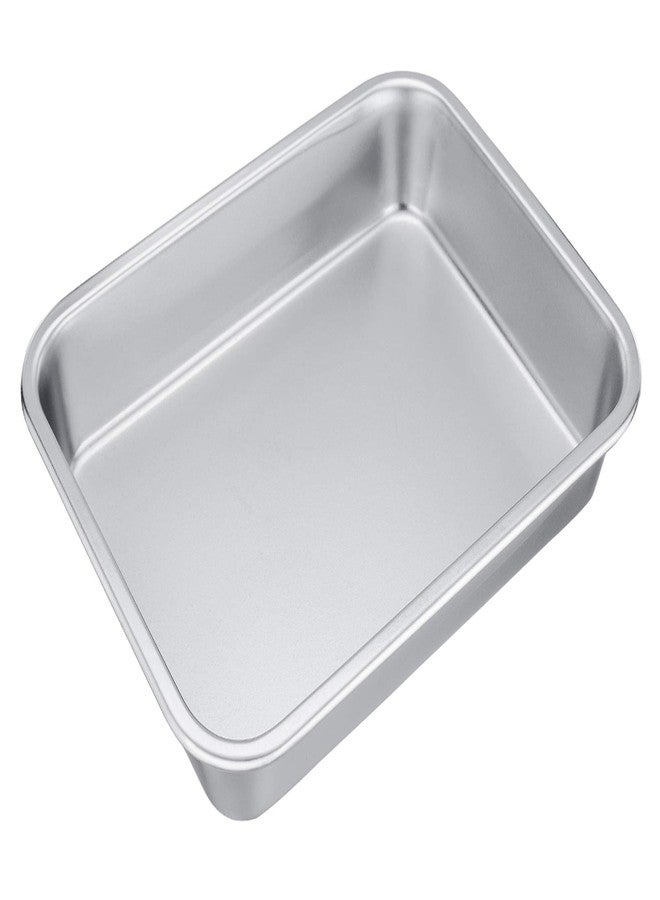 TeamFar Rectangular Cake Pan Brownie Pan, Stainless Steel Lasagna Casserole Baking Pan, 8’’x10’’x3’’, Rust Free & Non Toxic, Easy Clean & Dishwasher Safe - Image 2
