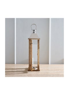 Clifton Wooden Lantern with Nickel Metal Handle 17 x 61 x 17 cm - pzsku/Z61C59F4D347673359BB9Z/45/_/1709808787/dca3be88-48be-4df1-a891-0ee670178440