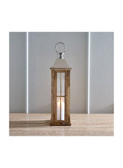 Clifton Wooden Lantern with Nickel Metal Handle 17 x 61 x 17 cm - pzsku/Z61C59F4D347673359BB9Z/45/_/1709808790/3a9ab9f5-0f9b-4d8e-adce-4405ceb48f0a