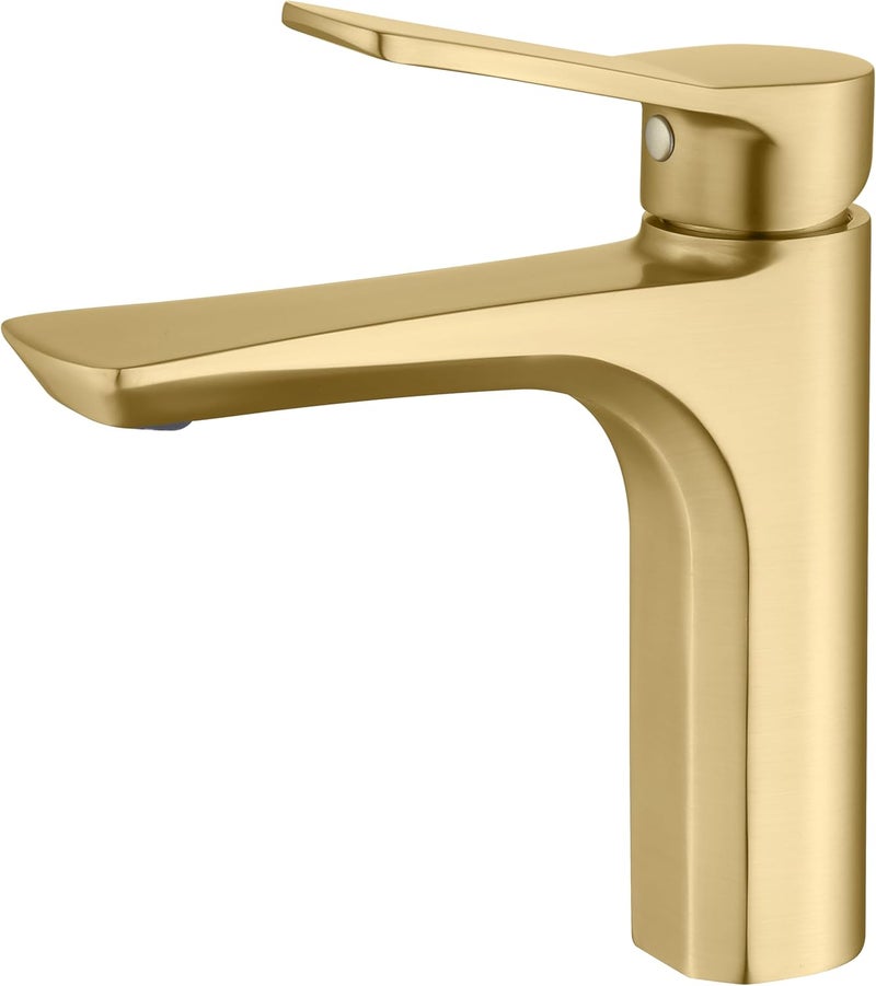 BRIMIX Single Lever Basin Mixer Faucet - Brushed gold - Image 1