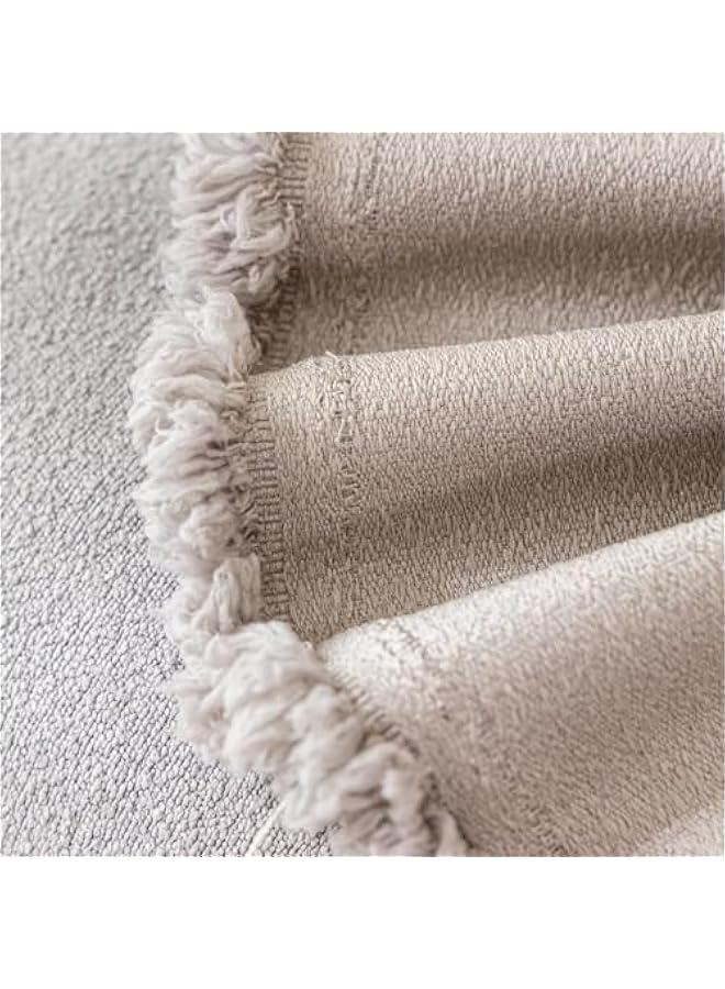 HOOKOR Couch Cover, Boho Sofa Covers Chenille Couch Covers for 2-3 Cushion Couch Sectional Sofa Covers for L-Shape Washable Couch Cover Blanket with Tassel Pet Couch Cushion Cover (Grey, 180x130cm) - Image 4