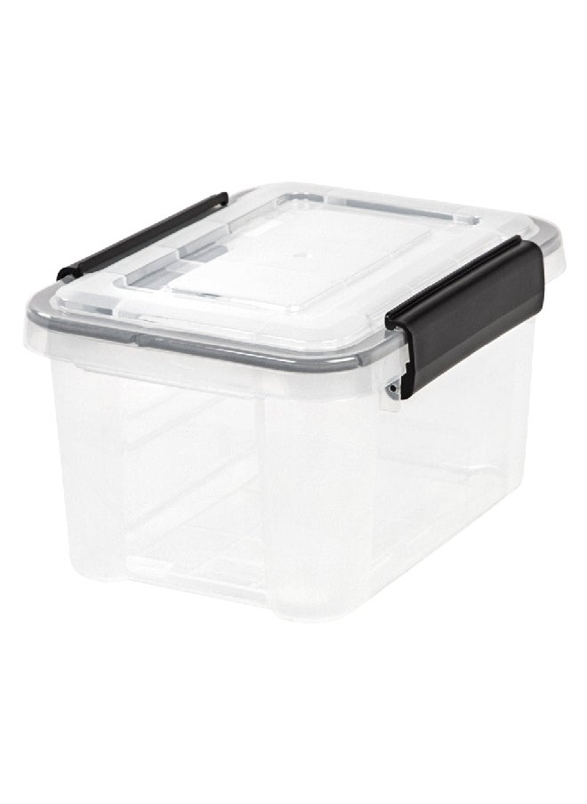 IRIS - WeatherPro Rectangular Storage Container Clear and Black 6.5 Quart 110341 - Image 1