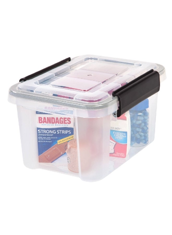 IRIS - WeatherPro Rectangular Storage Container Clear and Black 6.5 Quart 110341 - Image 1