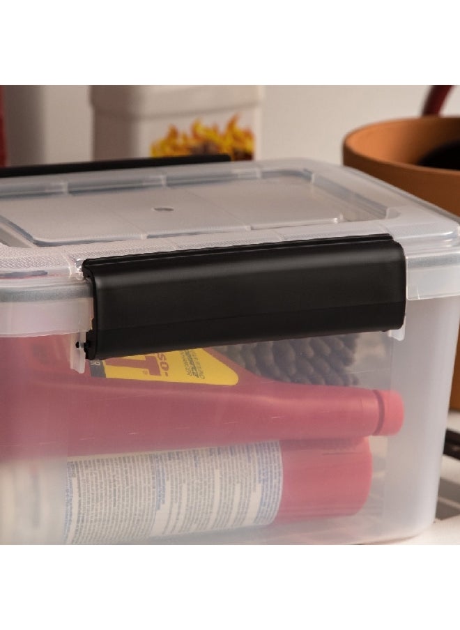 IRIS - WeatherPro Rectangular Storage Container Clear and Black 6.5 Quart 110341 - Image 1
