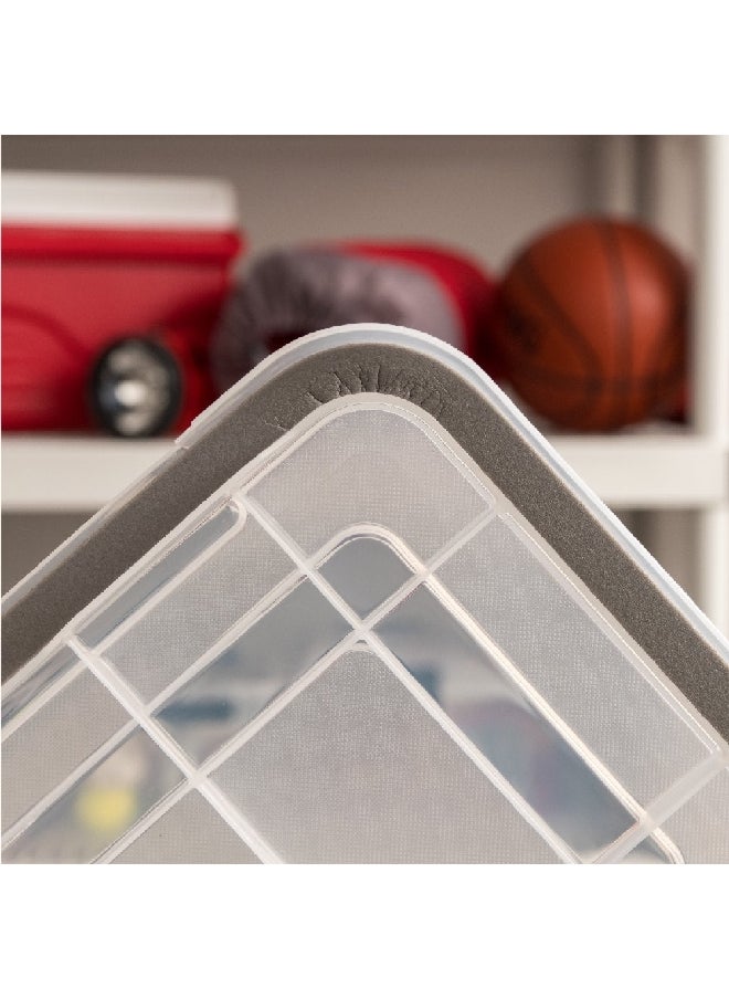 IRIS - WeatherPro Rectangular Storage Container Clear and Black 6.5 Quart 110341 - Image 1