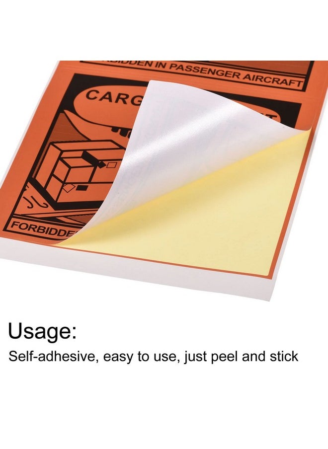 MECCANIXITY - Cargo Aircraft Only Label Peel Off Paper Adhesive Shipping Label 4.68 X 4.29 Inch Pack Of 25 - Image 1