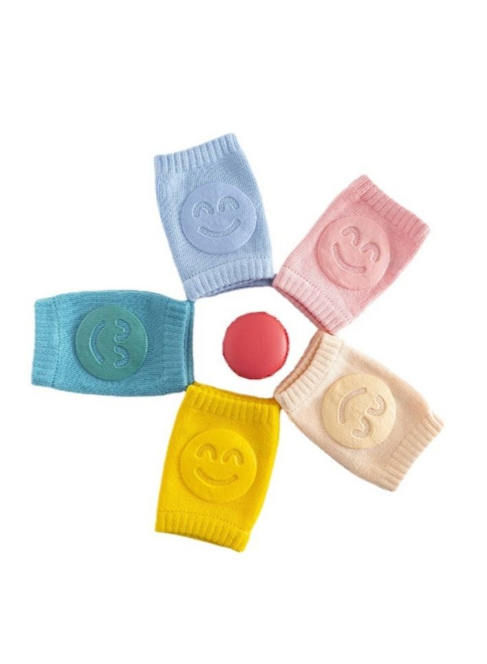 Y&D 5 pairs baby knee pads for Crawling anti-slip padded stretchable elastic cotton soft breathable and comfortable cap elbowsafety protector (multi color) - Image 4