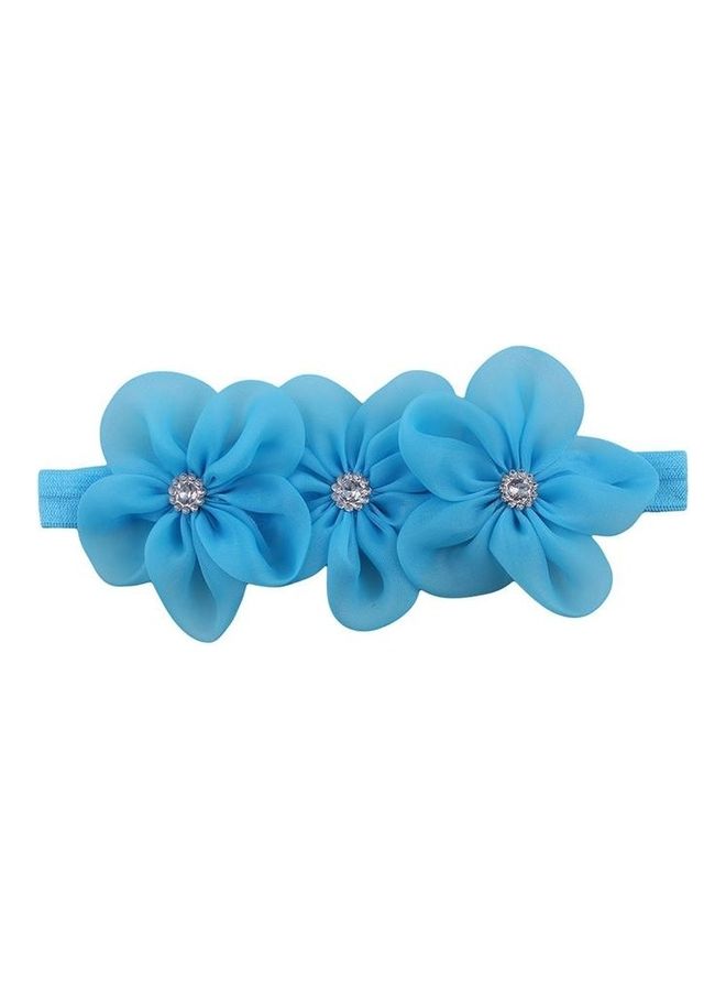 BGM Ribbon Diamond Newborn Hairband Blue - Image 2