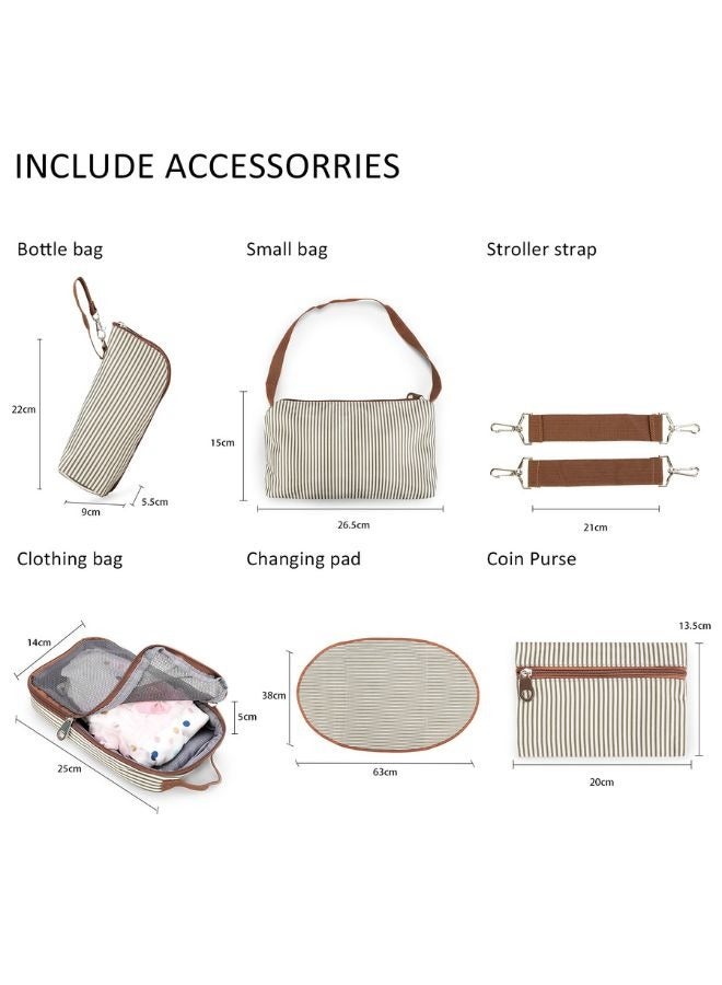 turtees Set Of 6 Diaper Bag With Hooks And Nappy Changing Mat - Image 4