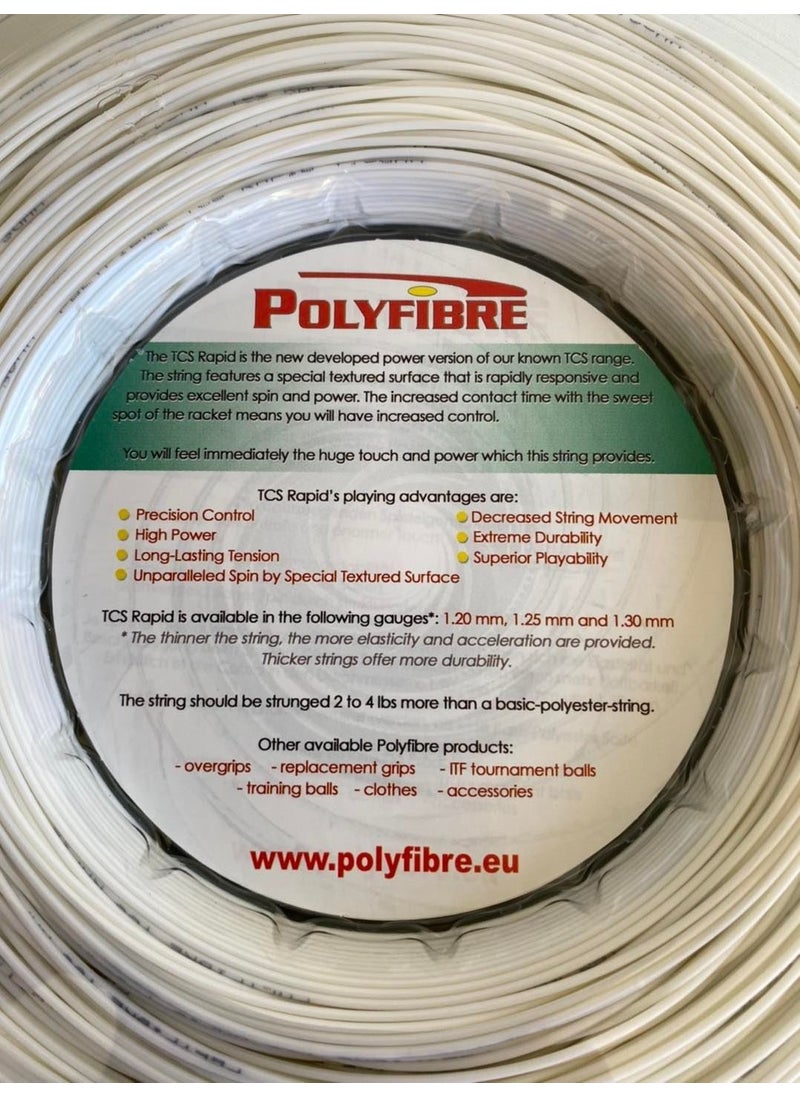 Polyfibre Tcs Rapid Tennis Racket String Wire 1.30MM 200M