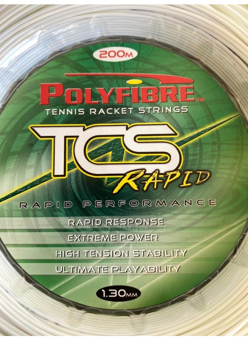 Polyfibre Tcs Rapid Tennis Racket String Wire 1.30MM 200M