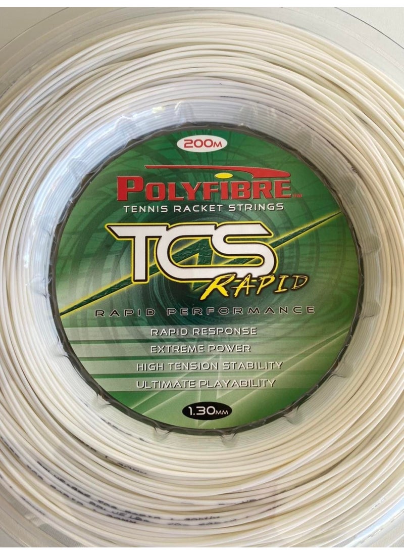 Polyfibre Tcs Rapid Tennis Racket String Wire 1.30MM 200M
