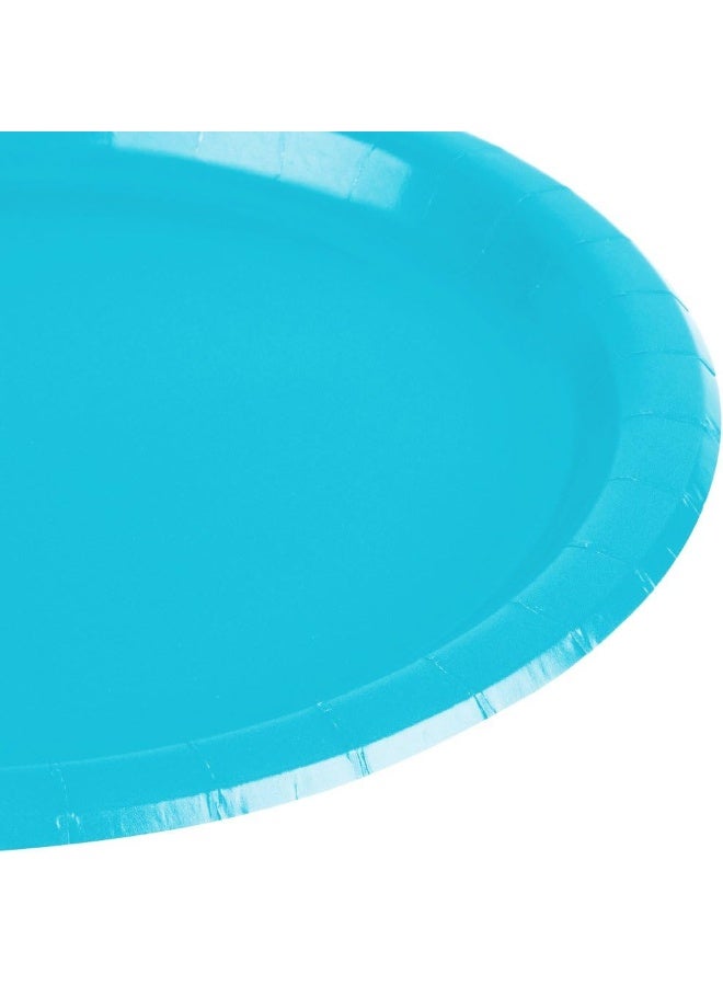 Amscan 64015-54 Caribbean Blue Dessert Paper Plate Party Pack 18cm-20 pcs, Colour, 7 Inches - Image 3