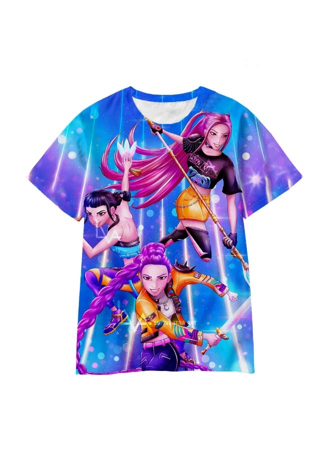 general KPop Demon Hunters casual loose T-shirt Gift for family and Friends - Image 1