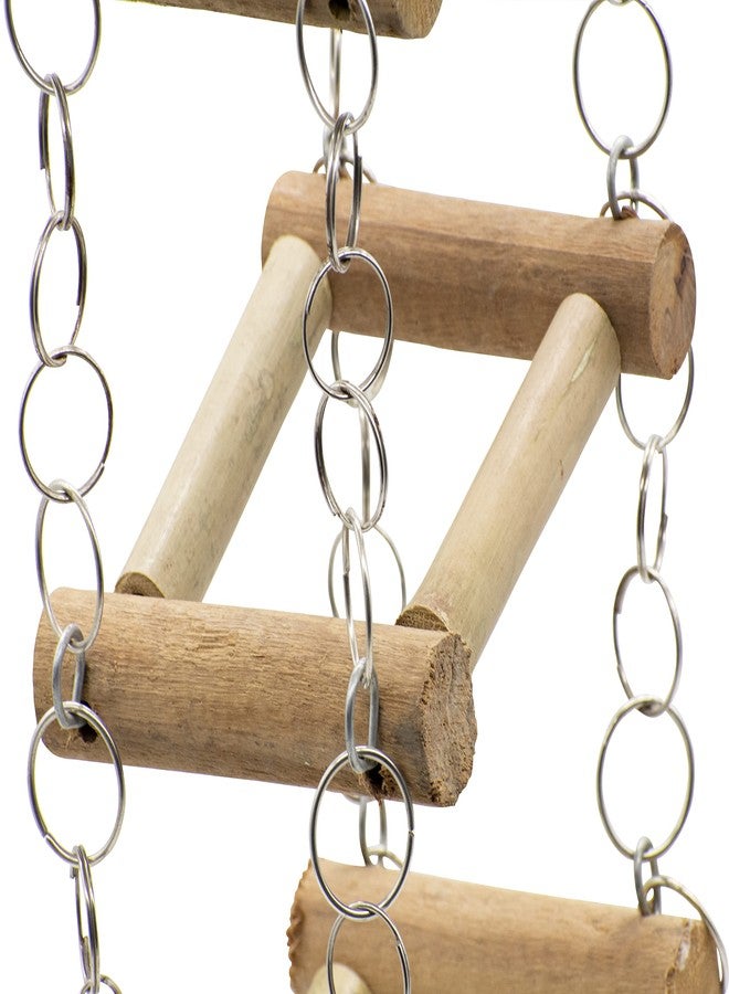 PETZOO Natural Wooden Multi-Storey Swing Toy Perch for Bird Cage Resting Toy for Parrots, Finches, Budgies, Love Birds, Parrots, Conure, African Grey, Cockatiels - Image 2