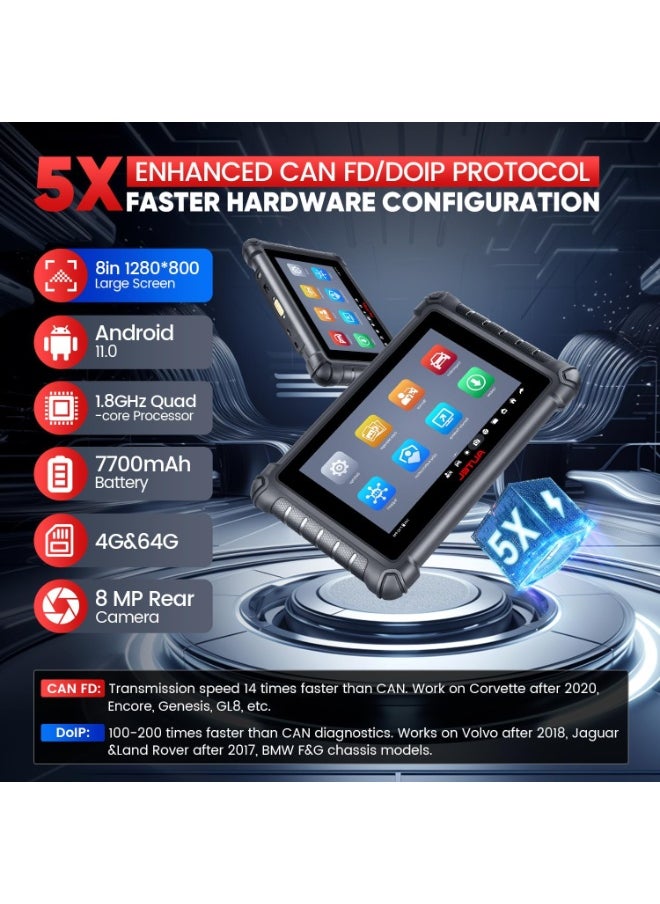 Autel - Autel MaxiCheck MX900 Scanner, 2025 Bidirectional Scan Tool with 3000+ Active Test, DoIP&CAN FD, 40+ Service, US Ver. of MaxiCOM MK900 MK900BT, Up of MK808BT MK808S MX808S, All-Sys Diagnose, FCA 11OS - Image 1