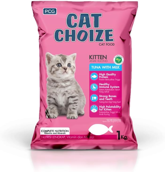 طعام القطط الجاف من كات تشويز - تونة مع حليب