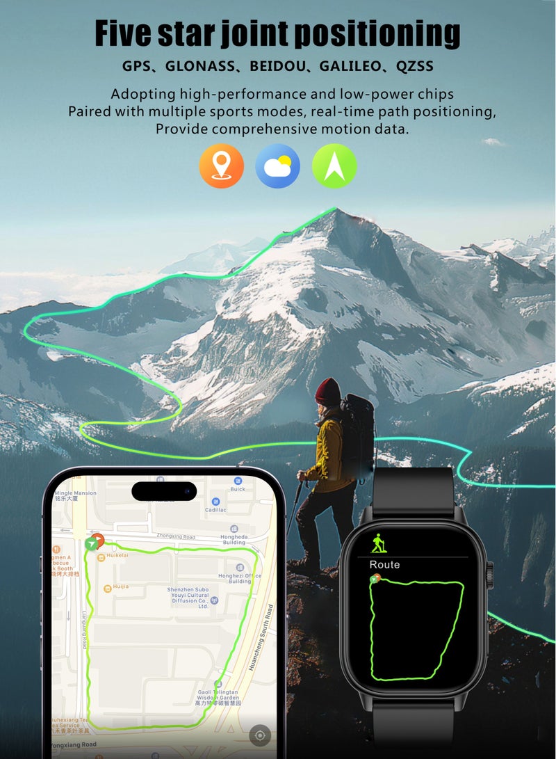 RollsTimi  Unisex Smartwatch, Supports Bluetooth Connection, 2.01-Inch High-Definition Screen Full-Screen Touch, Has Two Buttons, Supports Answering/Making Calls, Sports Health And Sleep Monitoring, Long Standby, RT QX17 - Image 4