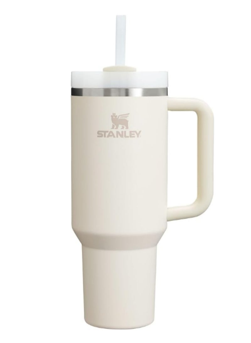 Stanley - Stanley Quencher H2.0 FlowState Stainless Steel Vacuum Insulated Tumbler with Lid and Straw for Water, Iced Tea or Coffee,Cream 2.0，40oz/1180ML - Image 1