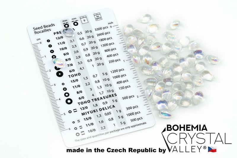 Bohemia Crystal Valley Czech 50-Piece Glass Beads, 6x9mm, Teardrop Transparent Crystal Clear AB - Image 2
