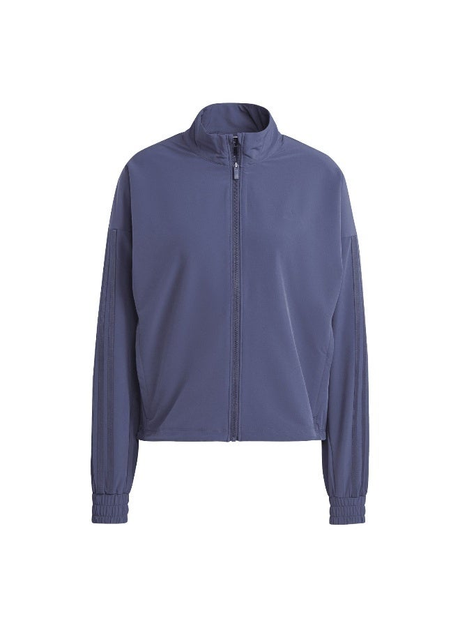 adidas Originals Pacer W Jacket Blue Training Track Tops 2XS - Image 1