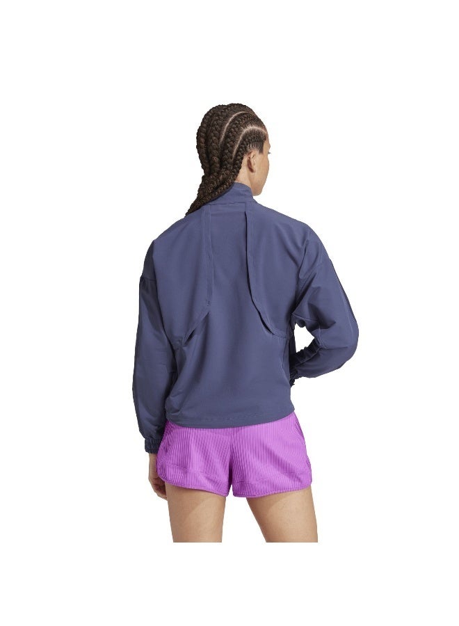 adidas Originals Pacer W Jacket Blue Training Track Tops 2XS - Image 5