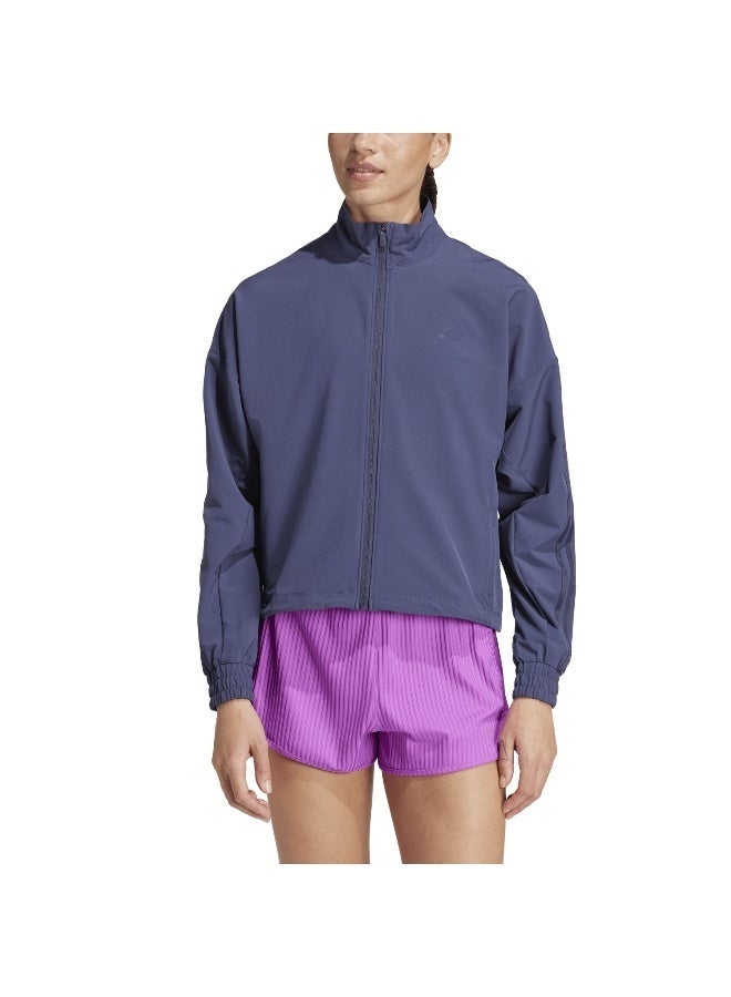 adidas Originals Pacer W Jacket Blue Training Track Tops 2XS - Image 4