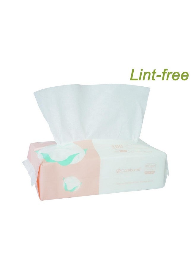 Careboree Ultra Soft Dry Baby Wipes Unscented Face Cleansing Multi-Purpose Pure Cotton Tissue (3 PACK-300 count)) - Image 2