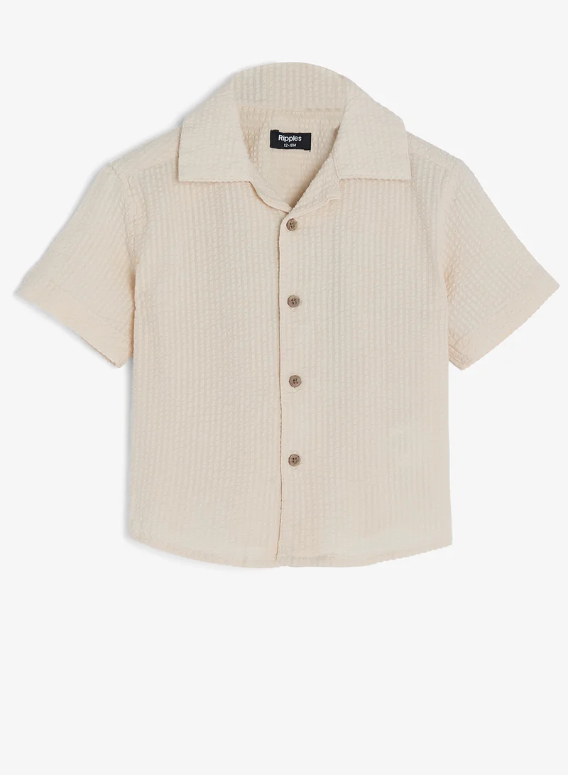 ريبلز مع نمشي Boys 2-Pieces Sets With Resort Collar Shirt & Shorts