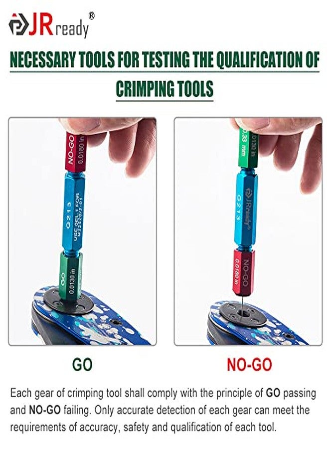 JRready ST5101 Measuring Tool Kit Consists of 8 Go-NoGo Gage for Testing The Indenter Working Diamater of M22520 2 01 Series Crimper Tool - Image 3
